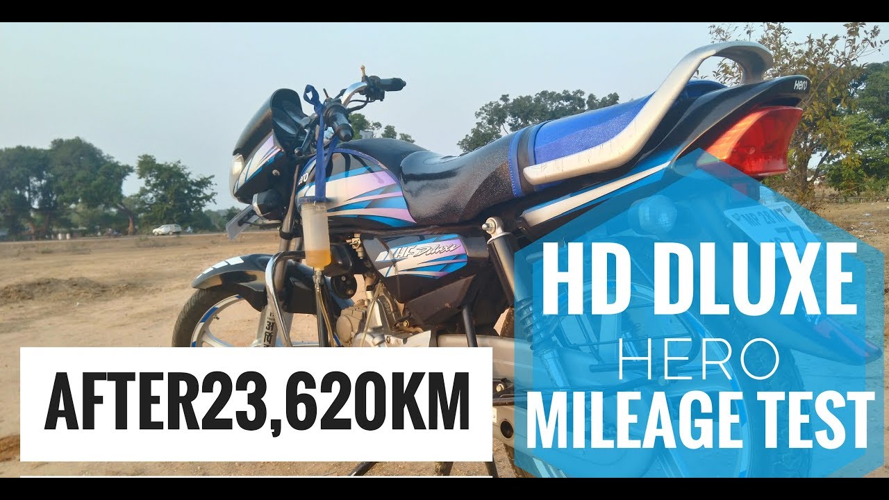 Hero HF-Deluxe 2018 Mileage Test After 