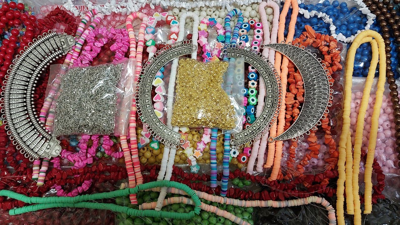 مشترياتى الجديده من خامات الاكسسوارات وانواع خرز جديده اول مره اشتريها واسعارها لسنه2023