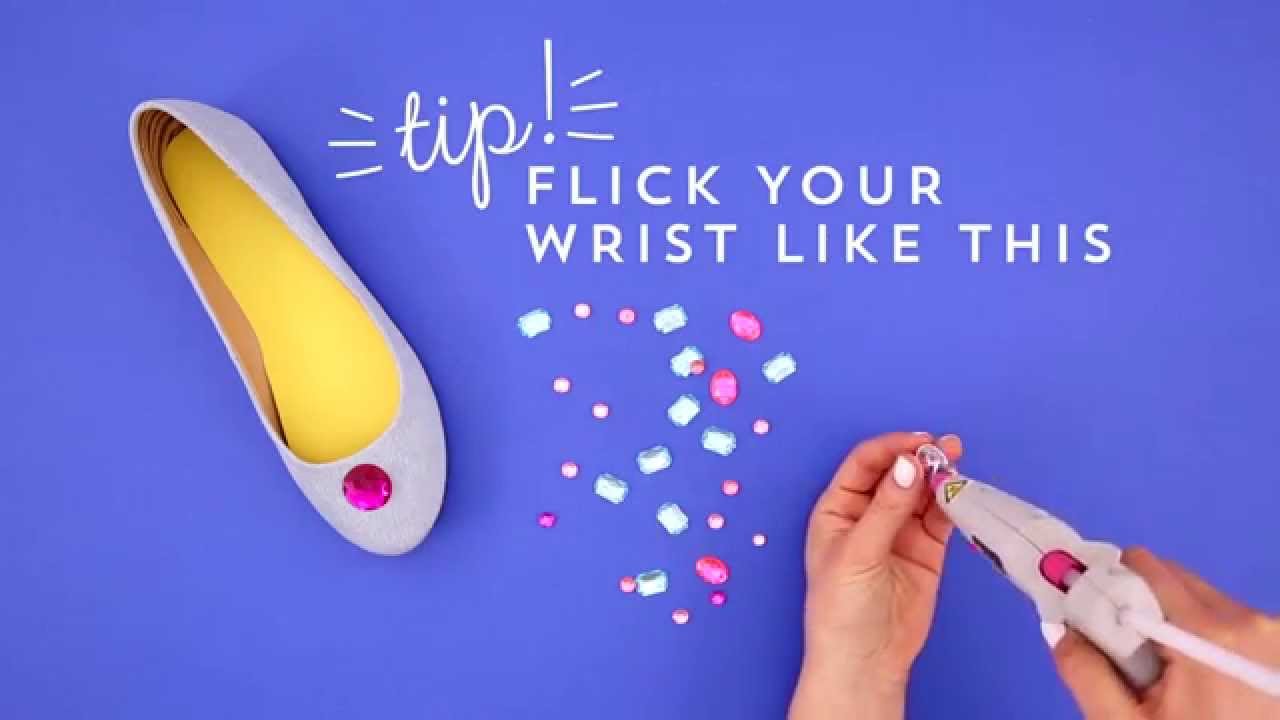 Elmer’s CraftBond Hot Glue DIY Inspiration Embellished Shoes YouTube