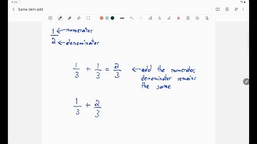 Adding fractions (same denominator)