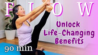 Unlock Life-Changing Benefits with 90 Minutes of Daily Full Yoga Class!