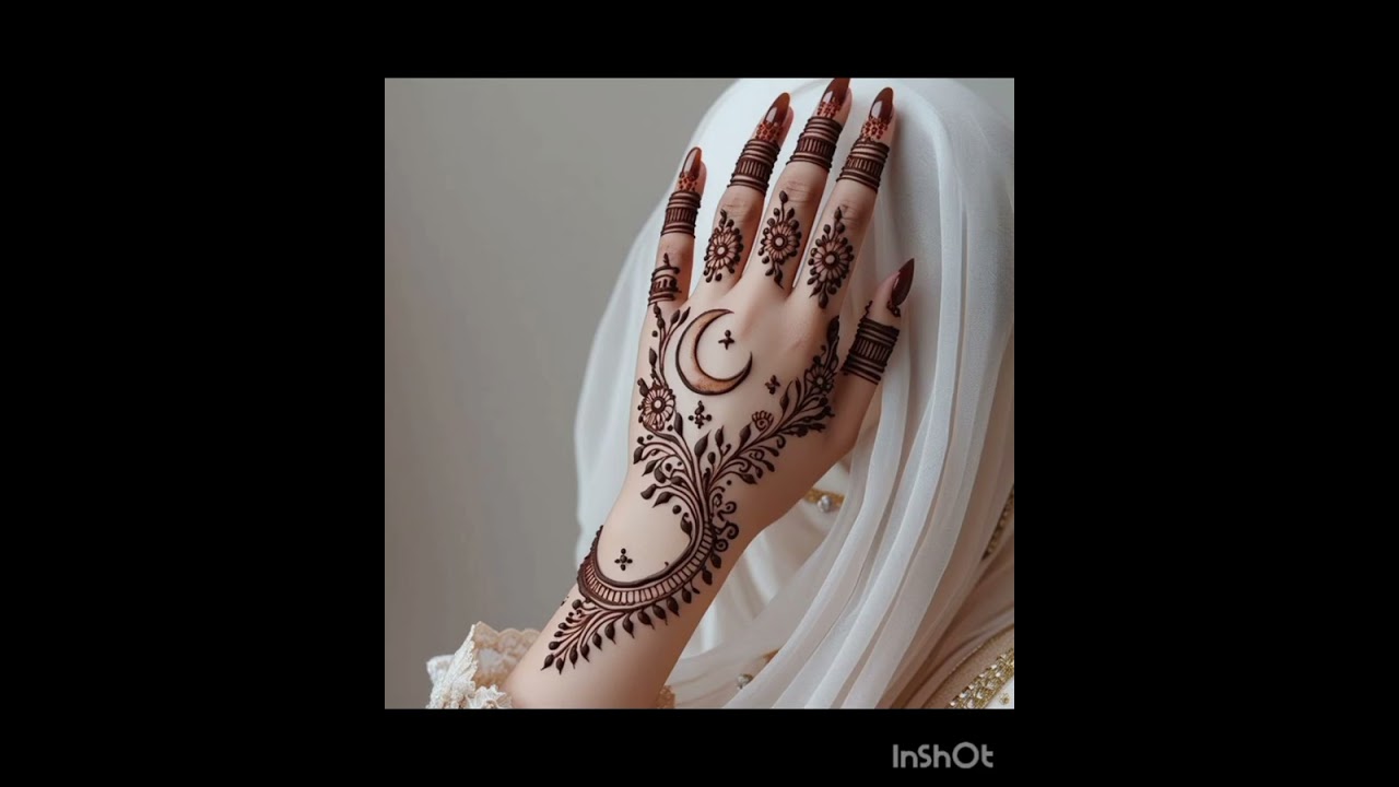 Eid Mehndi Design 2026 | Beautiful Chand (Moon) Mehndi Design