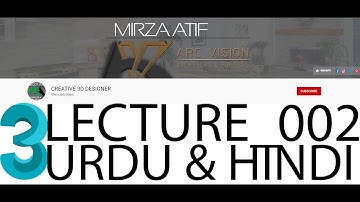 How to Create Objects in 3D MAX in URDU / HINDI-Lecture_002