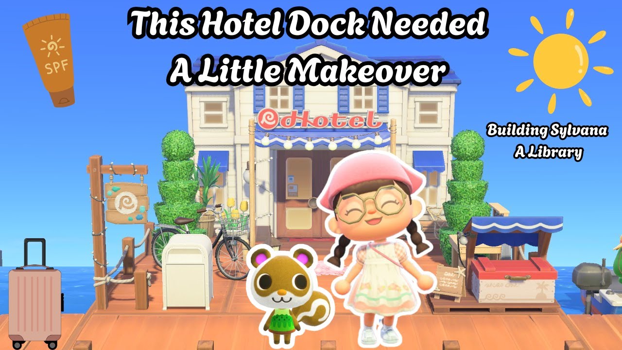 ACNH 3.0 Speed Build | Hotel Dock & Beach Library