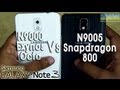Snapdragon and Exynos variants of Samsung Galaxy Note 3 compared on video