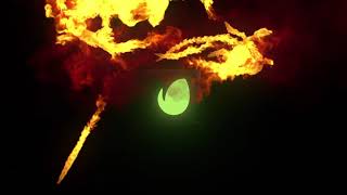 Cube in Fiery Vortex