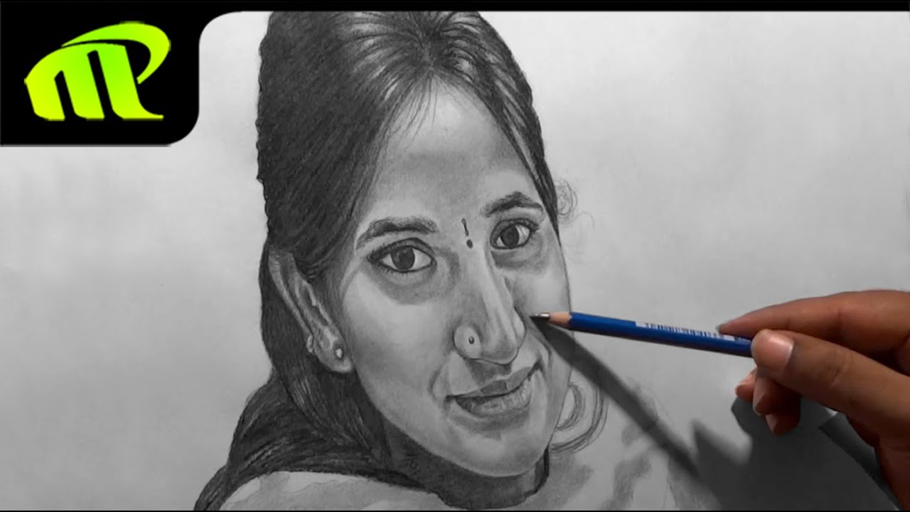 How to Draw a Girl Portrait - Time Lapse - YouTube