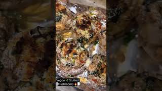 🔥😋 Vegan stuffed mushrooms! S U P E R  EASY RECIPE ‼️🔥