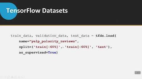 TensorFlow Datasets talk