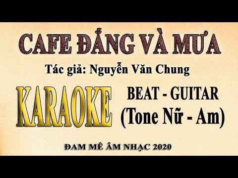 Video karaoke CAFE ĐẮNG VÀ MƯA Tone Nữ - youtube