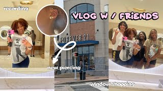 VLOG: Spend The Day With Me And My Friends | grwm, new piercings, window shopping, + more!!