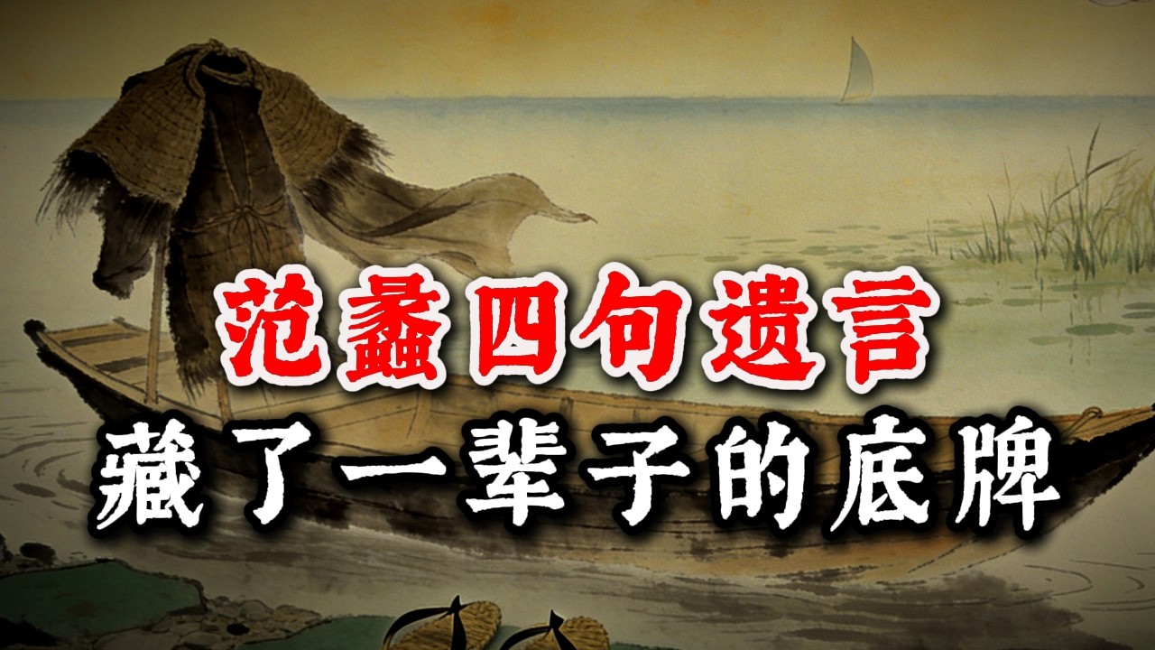 范蠡临终前才肯说：这四件事，比兵法更重要。他藏了一辈子!#智慧 #人生感悟 #人間心理 #人情世故 #情感 #思維大全 #底層邏輯 #成功思维模式 #心理學