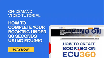 How to do Online Booking under 30 Seconds on ECU360