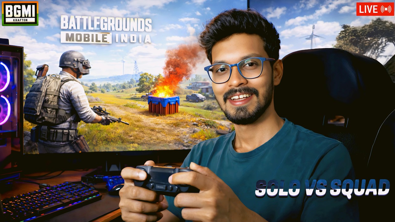 🔴Solo vs Squad Live Challenges in BGMI 4.2 Update | PUBG Mobile Live | Road to 100k🔥​