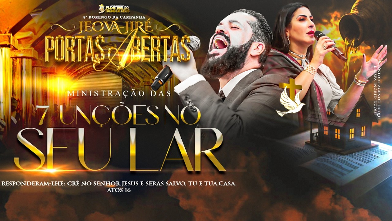 DOMINGO - JEOVÁ JIRÉ - PORTAS ABERTAS - 08/03/26 - APÓSTOLO AGENOR DUQUE - IAPTD AO VIVO