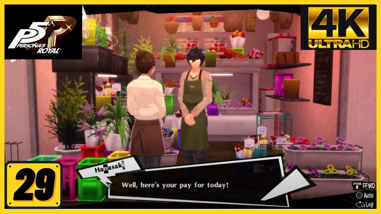 29. Persona 5 Royal Gameplay Walkthrough Work at flower shop