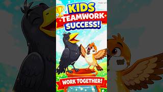 How Crow and Sparrow Learned Teamwork 🐦 #KidsStories#kidsanimixuniverse