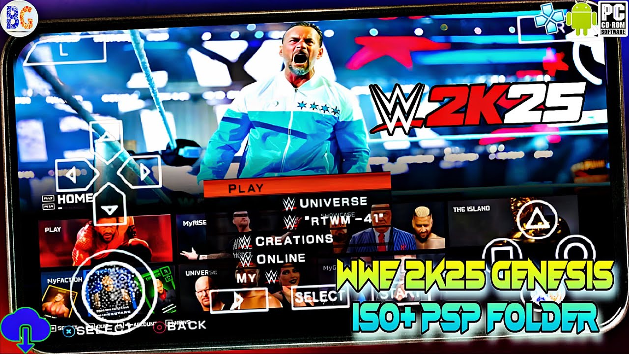 WWE 2K25 PSP - SUMMERSLAM 2025 PATCH UPDATE FOR 2K25 GENESIS V-1.0 ISO || BORN FOR GAMERS !!!