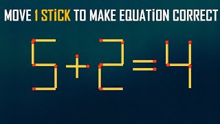 Move 1 Stick To Make Equation Correct-New Full 19