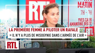 Le Lieutenant-colonel Claire, première femme à piloter un Rafale, invitée d'Amandine Bégot