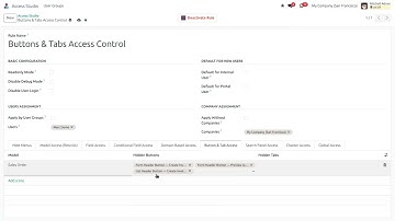 Access Studio – Buttons & Tabs Access Control in Odoo 18.0 | IniyaSoft Technologies