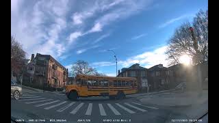 School bus blocking traffic