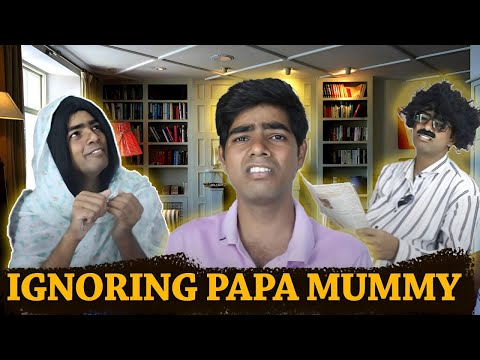 IGNORING Papa Mummy || funny family drama || 4 Heads #roleplay#4heads #family
