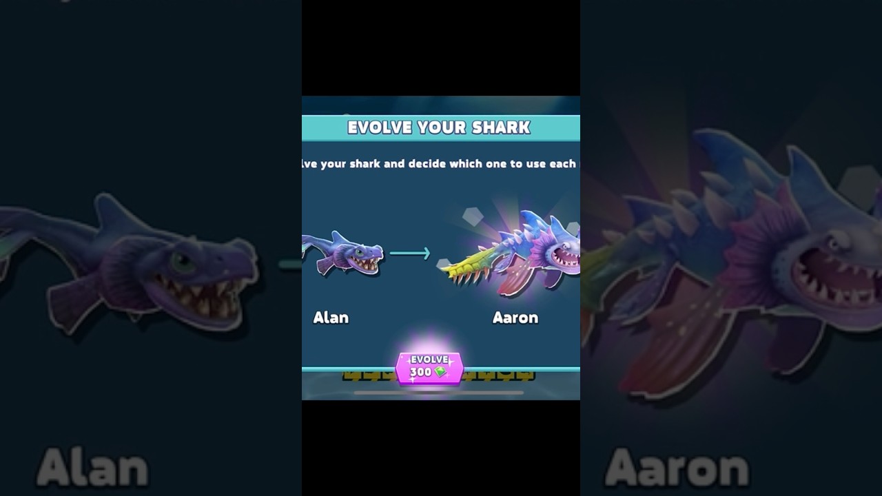 Evolving ALAN To AARON | Hungry Shark Evolution 300💎 