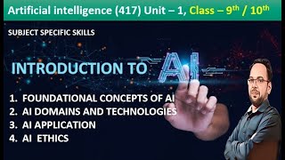 NTRODUCTION OF AI | FOUNDATIONAL CONCEPTS OF AI | AI APPLICATION | AI ETHICS | AI DOMAINS