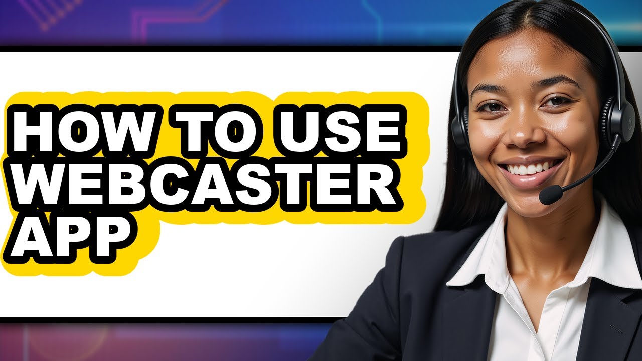 How to Use Webcaster App (easy Method) - YouTube