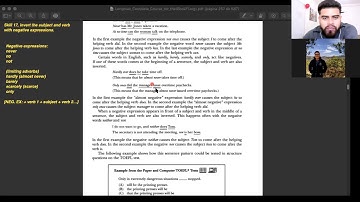 TOEFL STRUCTURE SKILL #17 Invert the Subject and Verb with Negative Expressions