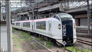 #E259系Ne-012編成検査塗装変更の為OM入場　2023.8.30