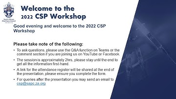2022 CPD Masterclass for Pharmacists