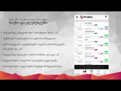 75 - სავაჭრო სიგნალების მიმოხილვა iOS