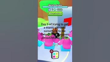 Day 5 of trying to get a titanic pls send something to me through mailbox user: @road2titanic_ps99