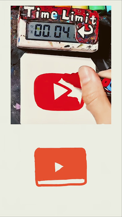 ✨😱【ASMR】Drawing YouTube Icon in 20Sec #youtube #art #asmr #shorts #fypviral