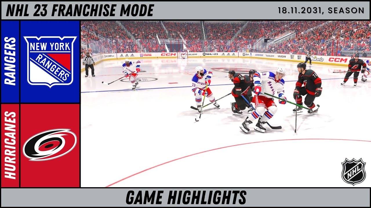 NHL 23 New York Rangers vs Carolina Hurricanes Regular Season, Game