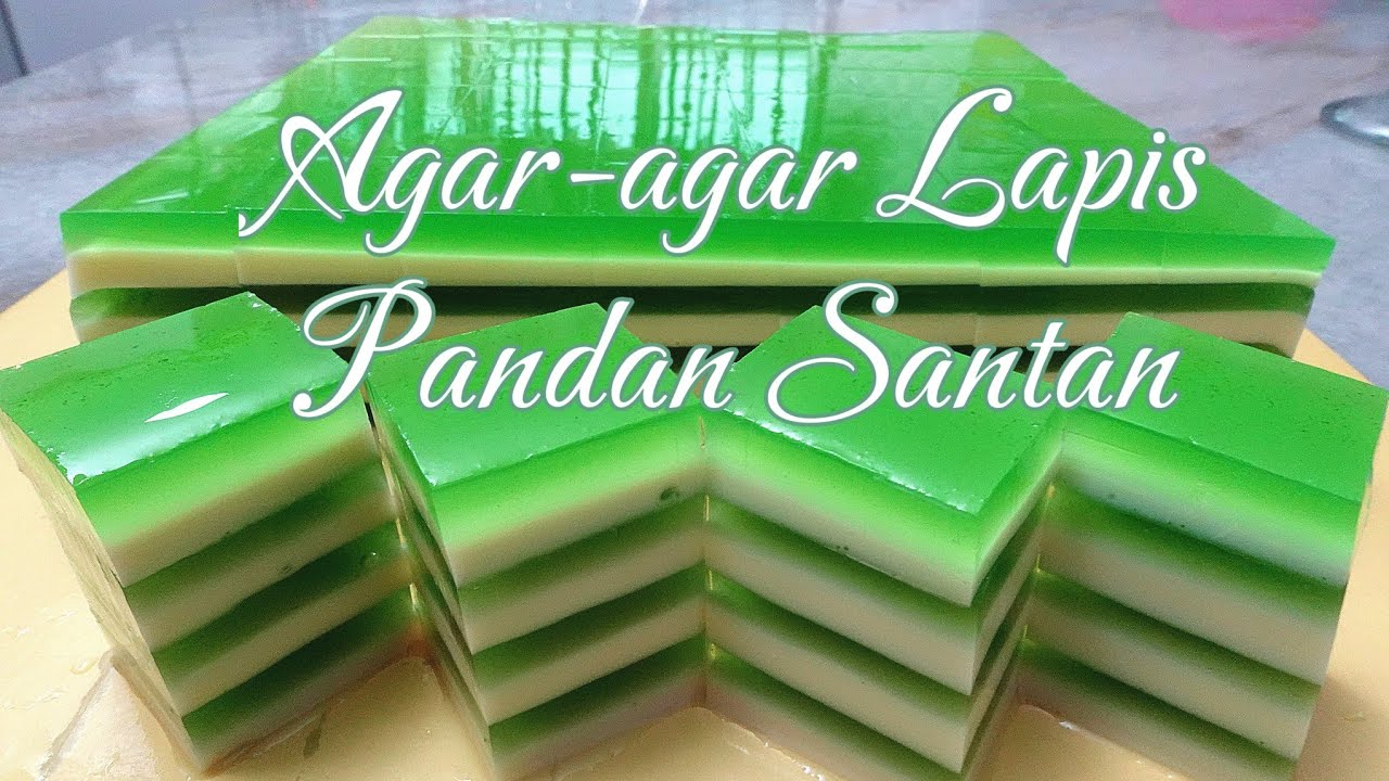 Resepi Agar-Agar Lapis Pandan Santan Berkilau bak Cermin