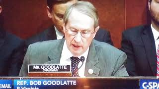 Rep Bob Goodlatte Opening Statement to IG Horowitz~ Congressional Oversight Committee
