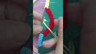 Flower embroidery🌹#shorts #embroidery #handembroidery #handwork #needlework #sewing #diy #craft #fyp