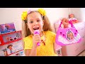 Diana Pretend Play with Musical Instruments for Kids