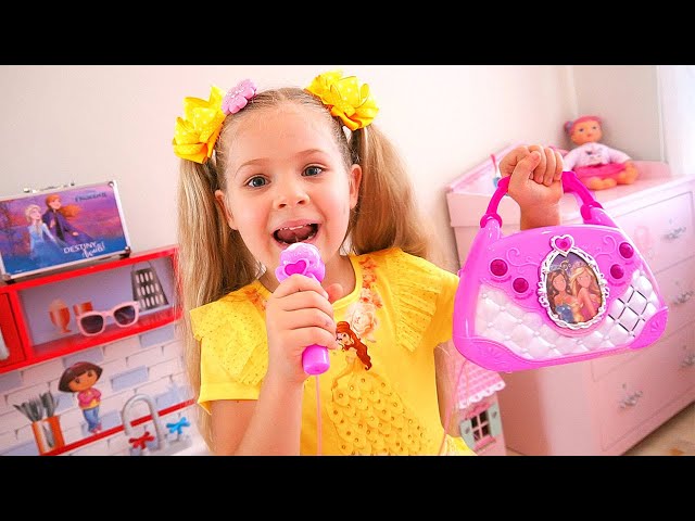 Diana Pretend Play with Musical Instruments for Kids class=