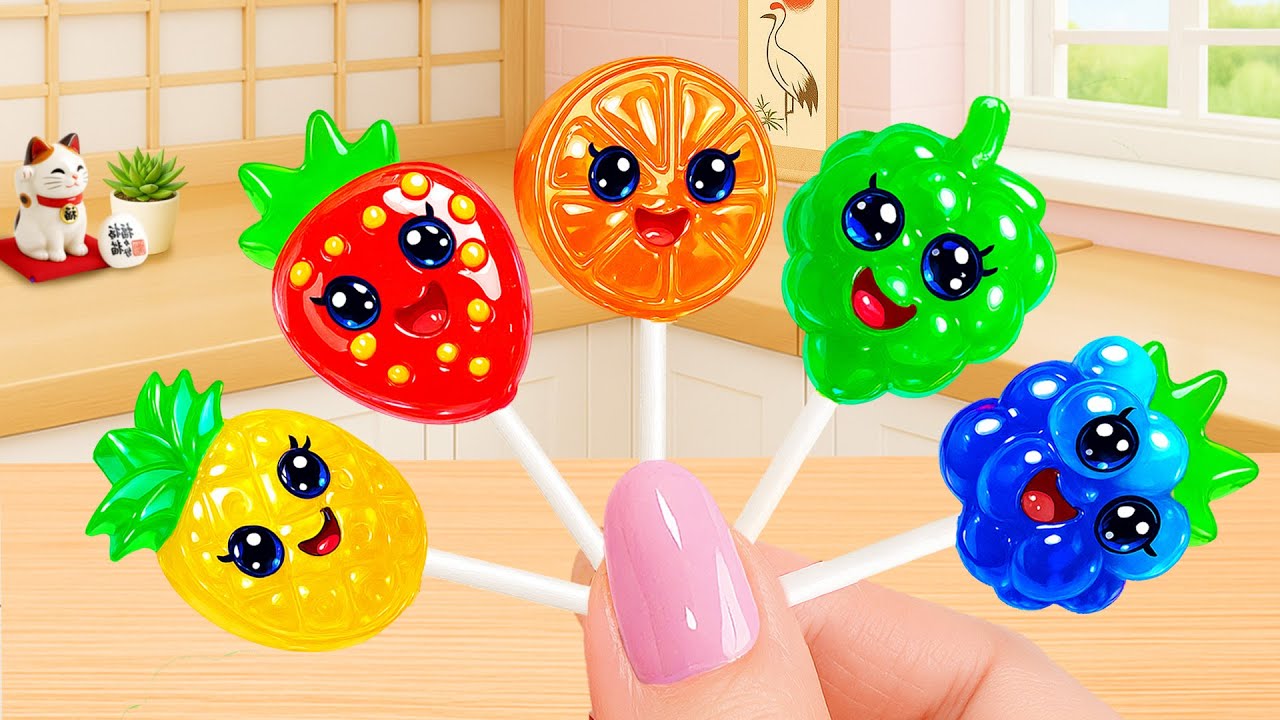 Mini Rainbow Fruit Jelly Stick 🍓🍇 ミニレインボーフルーツゼリースティック | Tiny Joy Japan