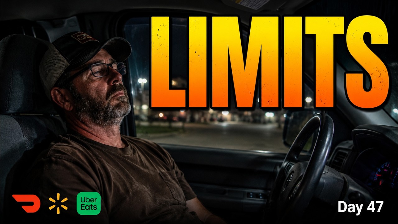 Derek sitting in his truck before starting a shift after working nearly every day