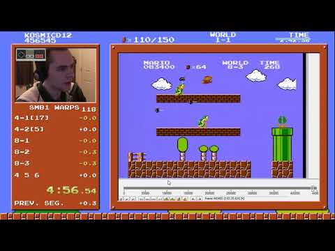 Video till Super Mario-speedrunner kommenterar rekordrunda