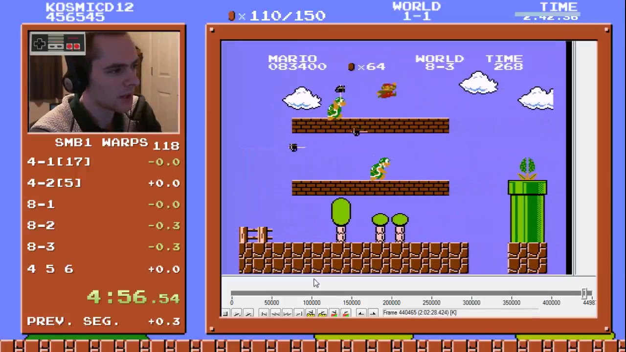 Video till Super Mario-speedrunner kommenterar rekordrunda