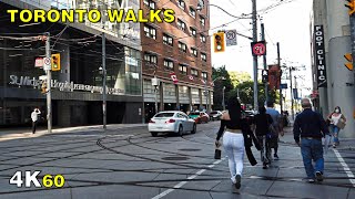 Downtown On Queen Street East Narrated - Toronto Walk On Aug 5 4K 