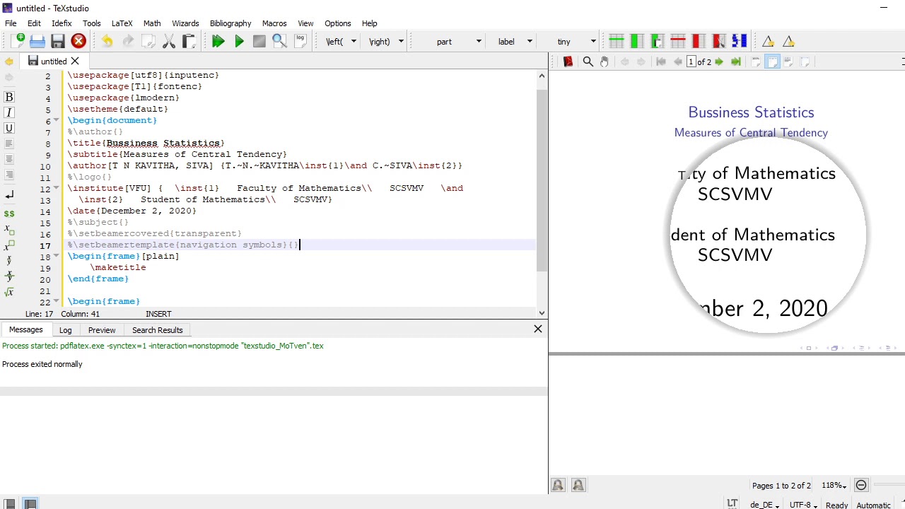 how to prepare presentation slides in latex