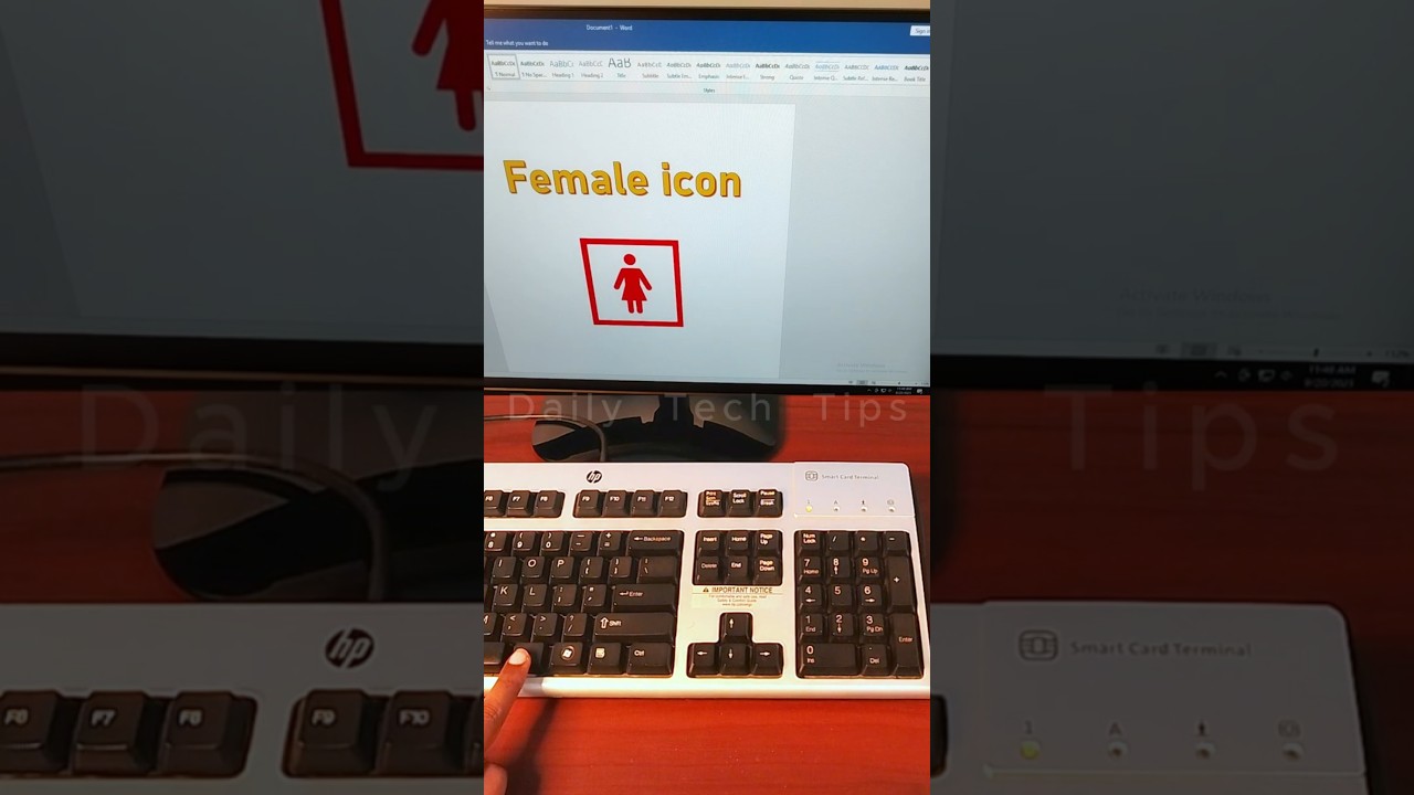 Female Symbol in Ms Word Shortcut Key | Gender Female Icon 🚻 