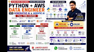 🚀 LIVE Classes Started | Python + AWS Data Engineer with GenAI & Agentic AI Telugu #agenticai #aws